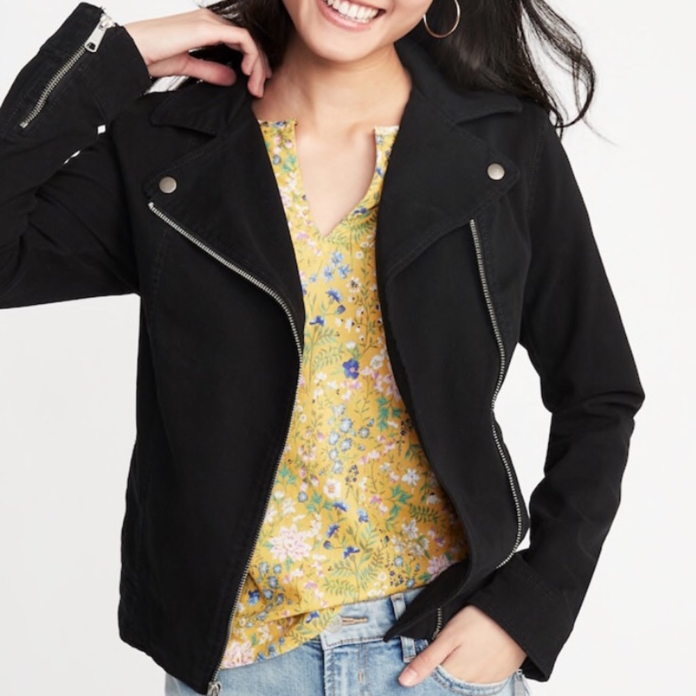 Black moto jacket old navy